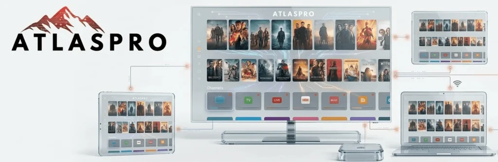utilisation application atlas pro android tv interface